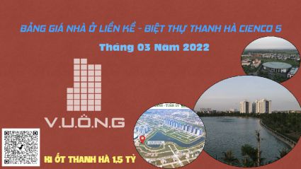 Bất Động Sản Vuông Thanh Hà Cập nhật bảng giá nhà ở liền kề biệt thự chung cư thanh hà tháng 03 năm 2022