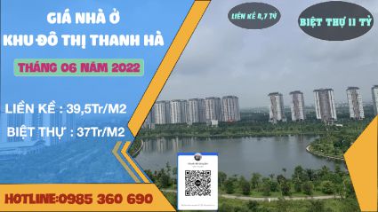 Bất Động Sản Vuông Cập nhật giá nhà ở liền kề biệt thự khu đô thị thanh hà cienco 5 tháng 06 năm 2022 mới nhất