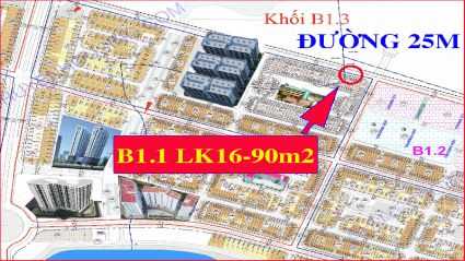 Bán liền kề thanh hà b1.1 liền kề 16 diện tích 90m2 đường 25m nhìn chung cư giá rẻ liên hệ.0906205887