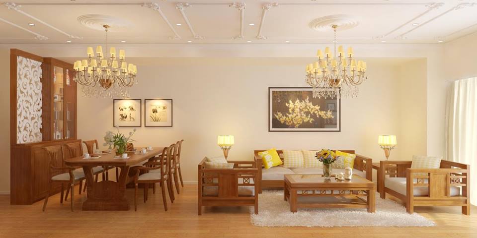 nội thất căn hộ góc chung cư Văn Phú Victoria