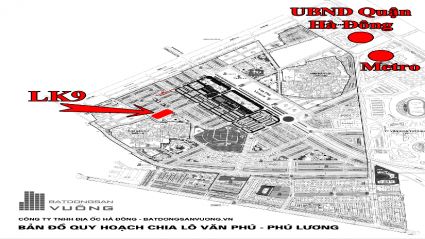 Cho thuê Liền kề Văn Phú LK09 diện tích 90m2 mặt tiền 4,5m hướng Đông Nam đường 16,5m xây thô đối diện trường mầm non Phú La #H5294.457